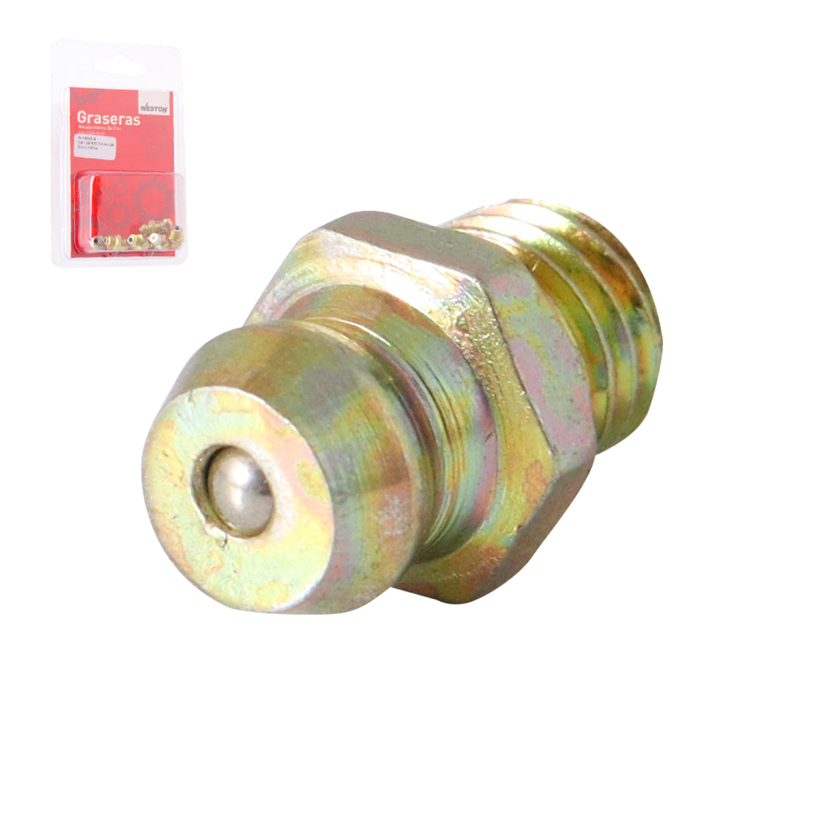 GRASERA 1/4"-28 RECTA H-100 (Precio x pieza - Empaque c/500 pzas)