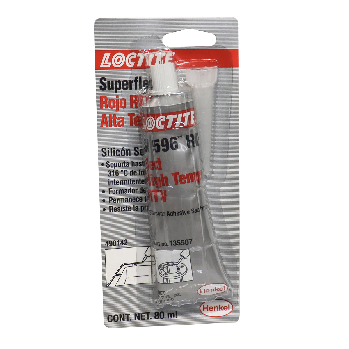 LOCTITE® SUPERFLEX® SILICON NEGRO RTV SELLADOR ADHESIVO 80 ml