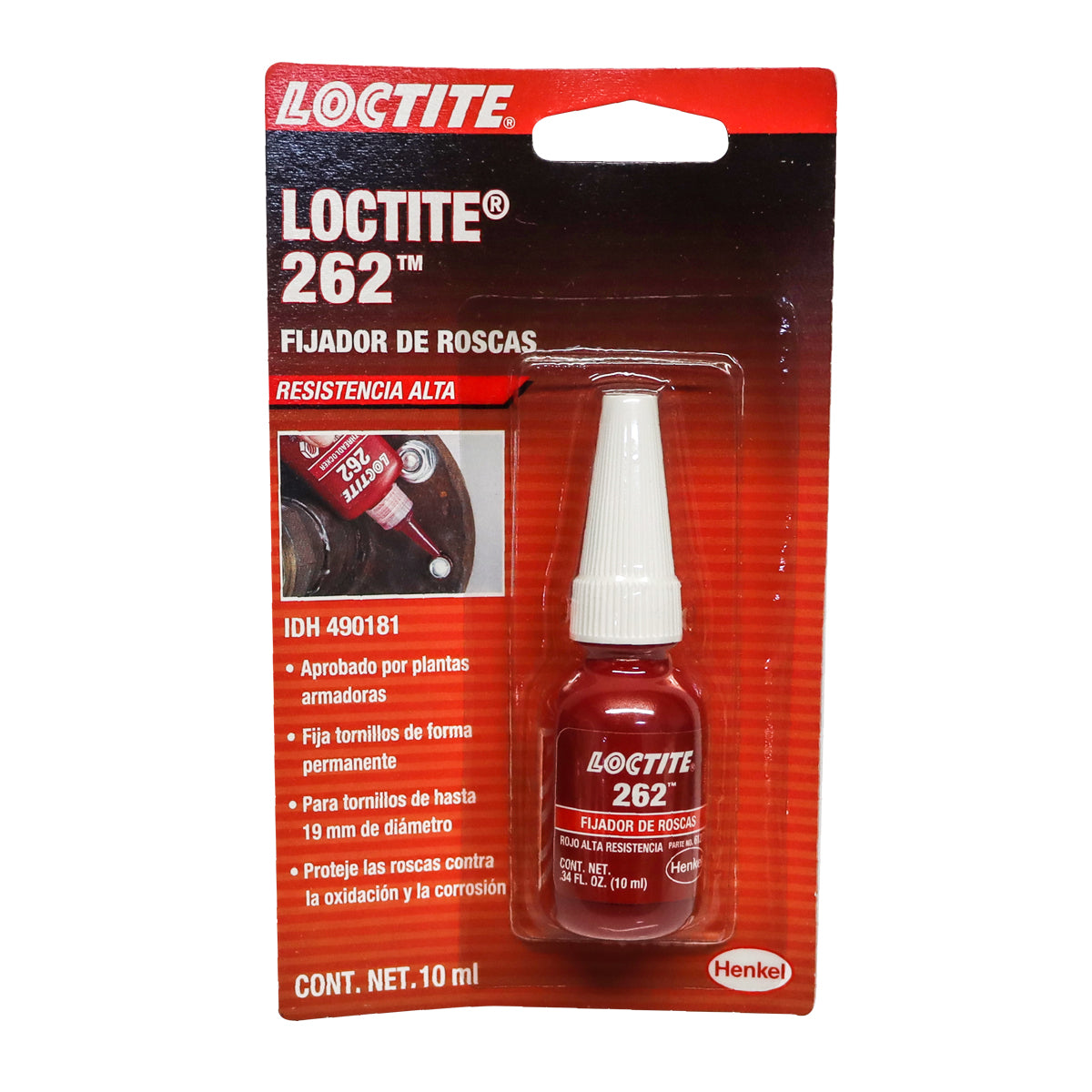LOCTITE® 242™ FIJADOR DE ROSCAS RESISTENCIA REMOVIBLE 10 ml