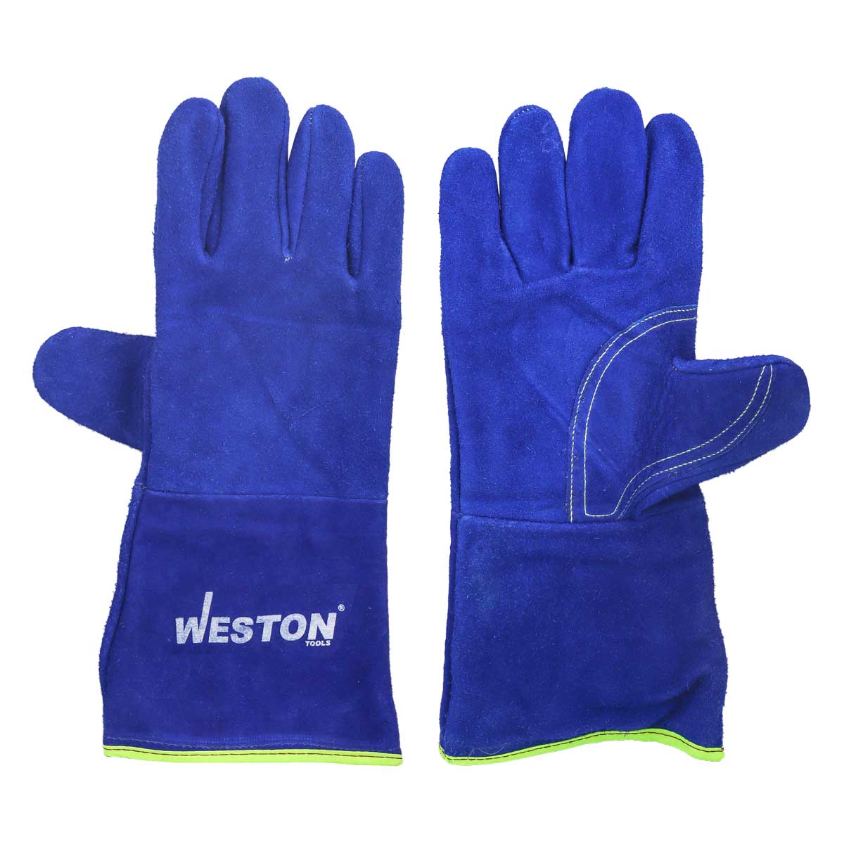 GUANTE SOLDADOR AZUL C/ REF. PERICO, HILO KEVLAR (Precio x pza - Empaque c/25 pares)