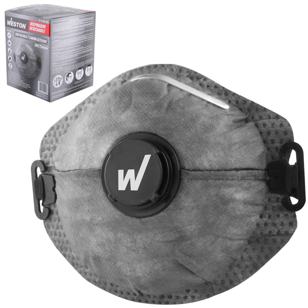 RESPIRADOR C/CARBON ACTIVADO N95 Certificado CDC (Precio x pieza - Empaque c/20 pzas)