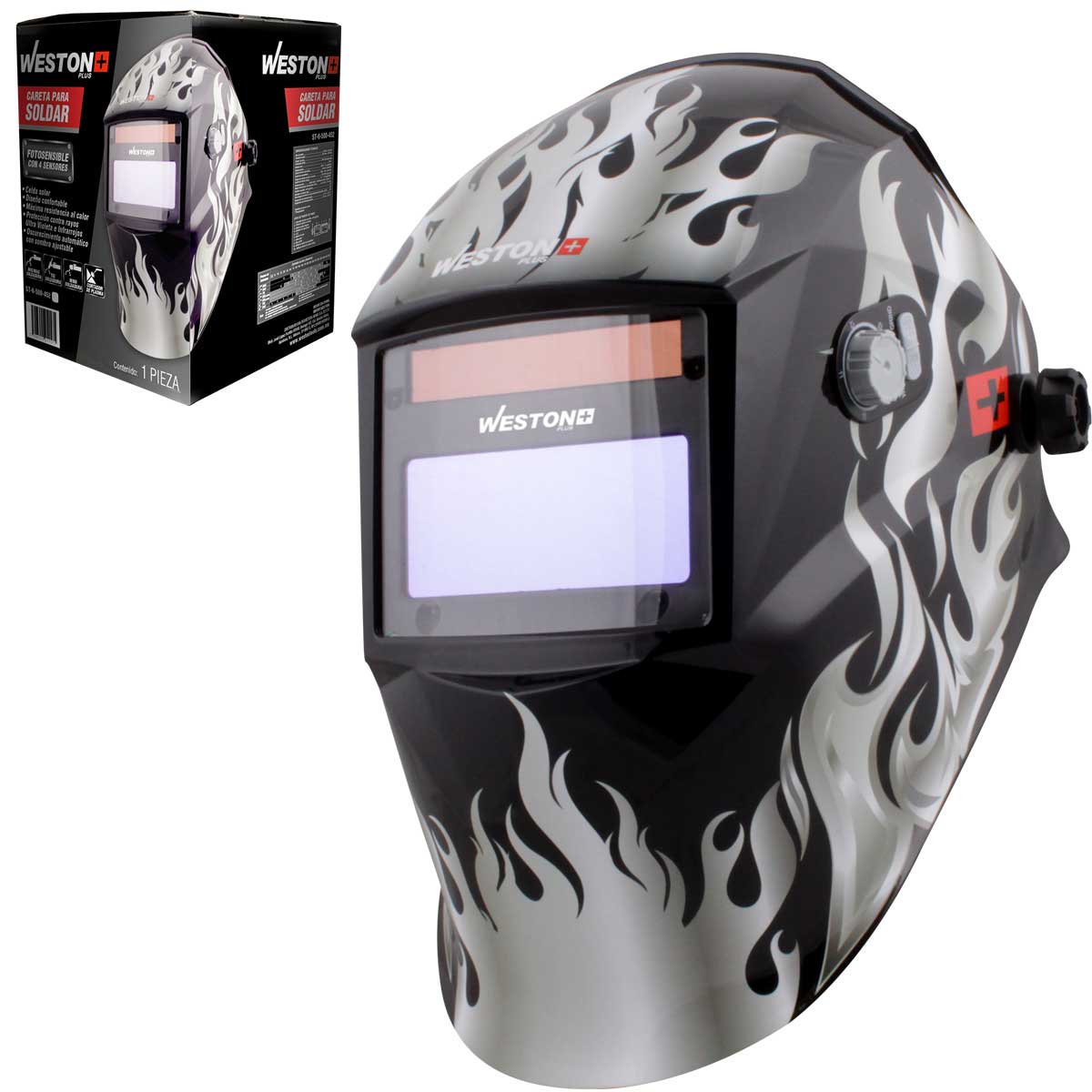 Careta P/Soldar Weston Plus 3 fun. 2 sensores TIG>= 10 Amp.