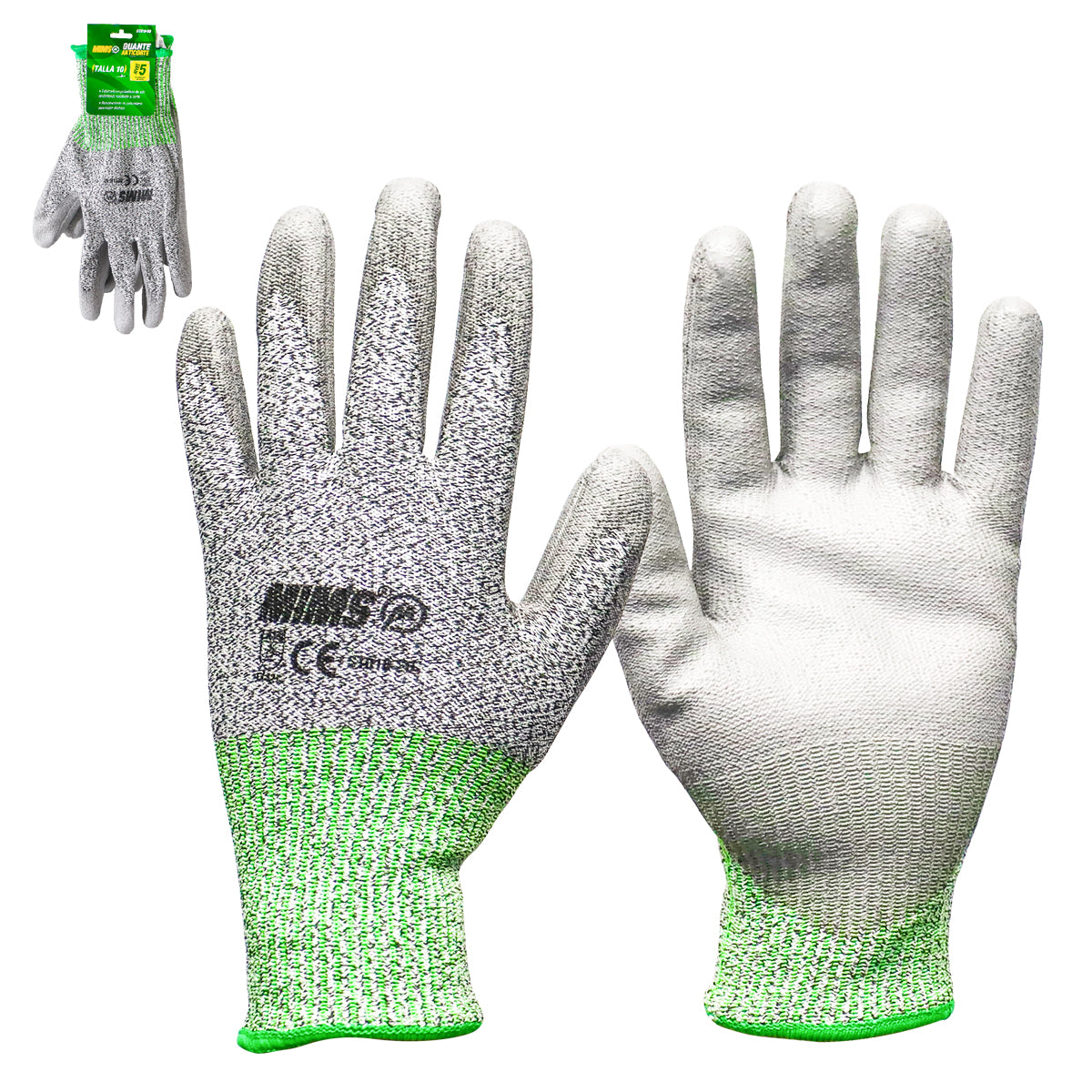 GUANTE ANTICORTE MIMS NIVEL 5 TALLA 10 (Precio x par - Empaque c/10 pares)