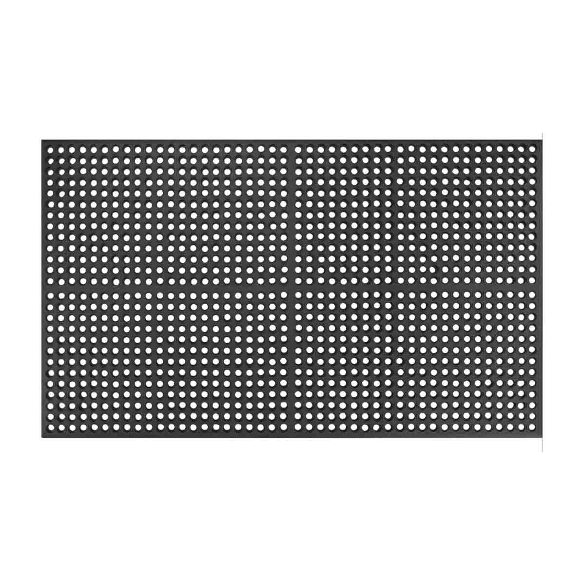 TAPETE ANTIFATIGA (USA) DE DESAGUE NEGRO 1/2'' X 36'' X 60''