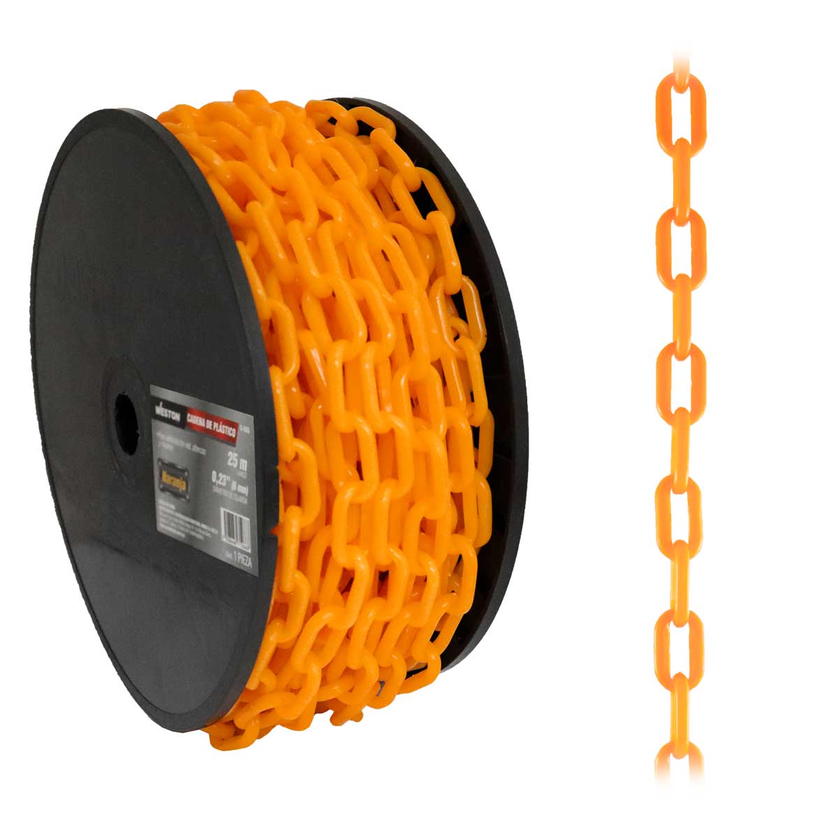 CADENA DE PLÁSTICO Ø6MM*25M AMARILLO
