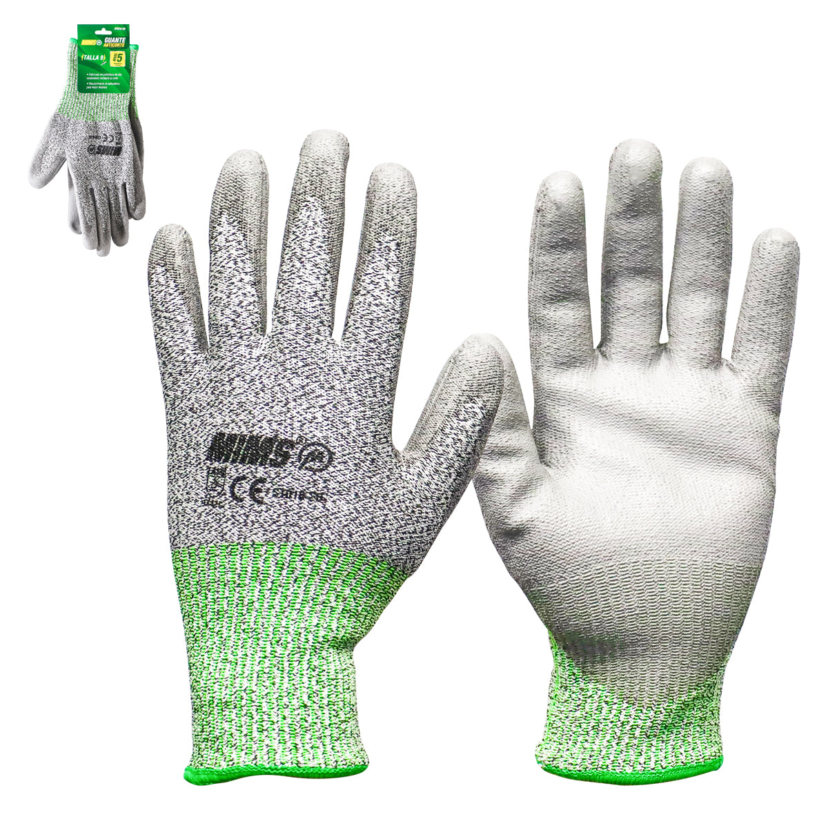 GUANTE ANTICORTE MIMS NIVEL 5 TALLA 9 (Precio x par - Empaque c/10 pares)