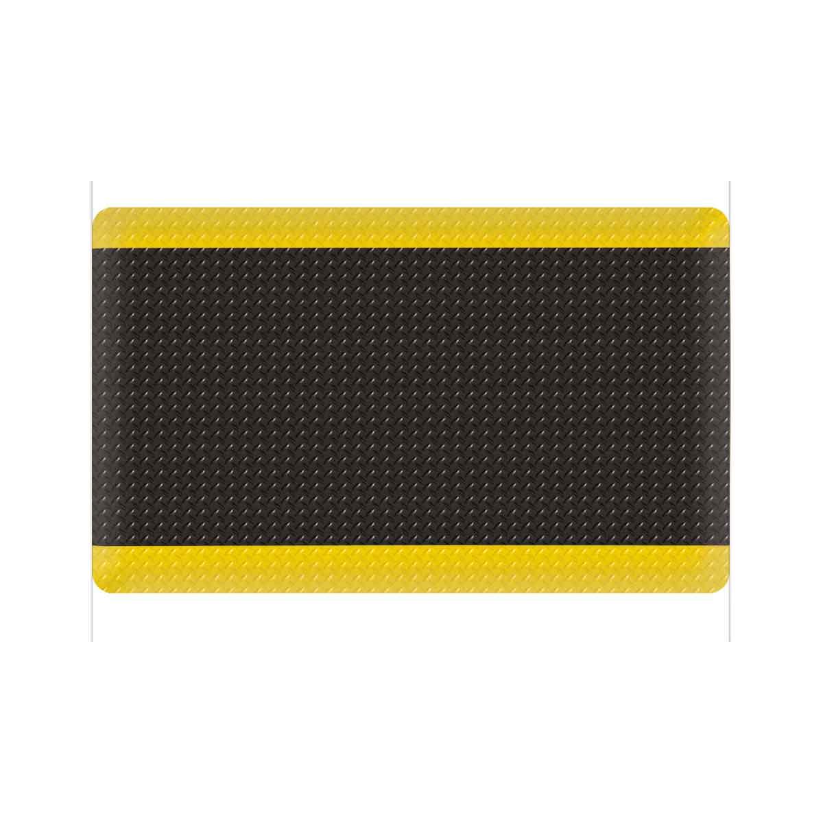TAPETE ANTIFATIGA (USA) T/DIAMANTE NEGRO/AMARILLO 9/16'' X 24'' X 36''