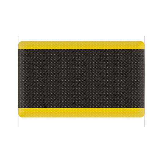 TAPETE ANTIFATIGA (USA) T/DIAMANTE NEGRO/AMARILLO 9/16'' X 24'' X 36''
