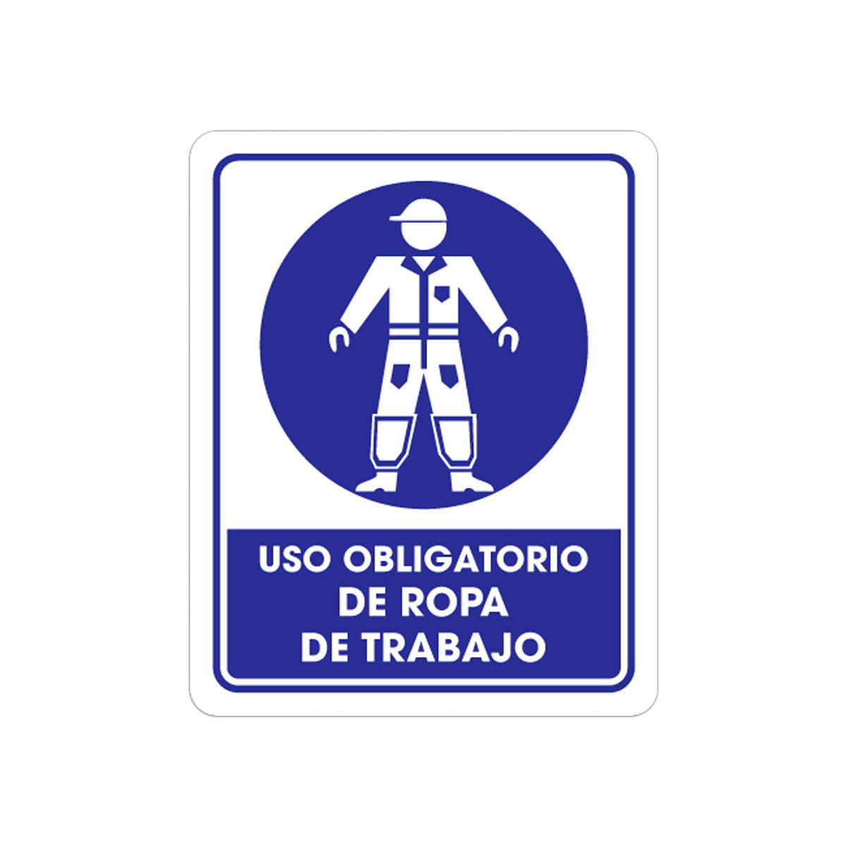 SEÑALAMIENTO USO ROPA DE TRABAJO 25 X 35CM