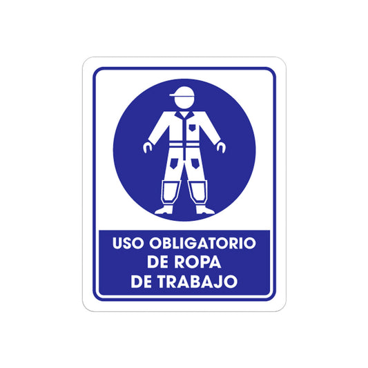 SEÑALAMIENTO USO ROPA DE TRABAJO 25 X 35CM